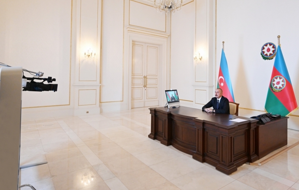 Le président Ilham Aliyev a accordé une interview à la chaîne Al-Arabiya