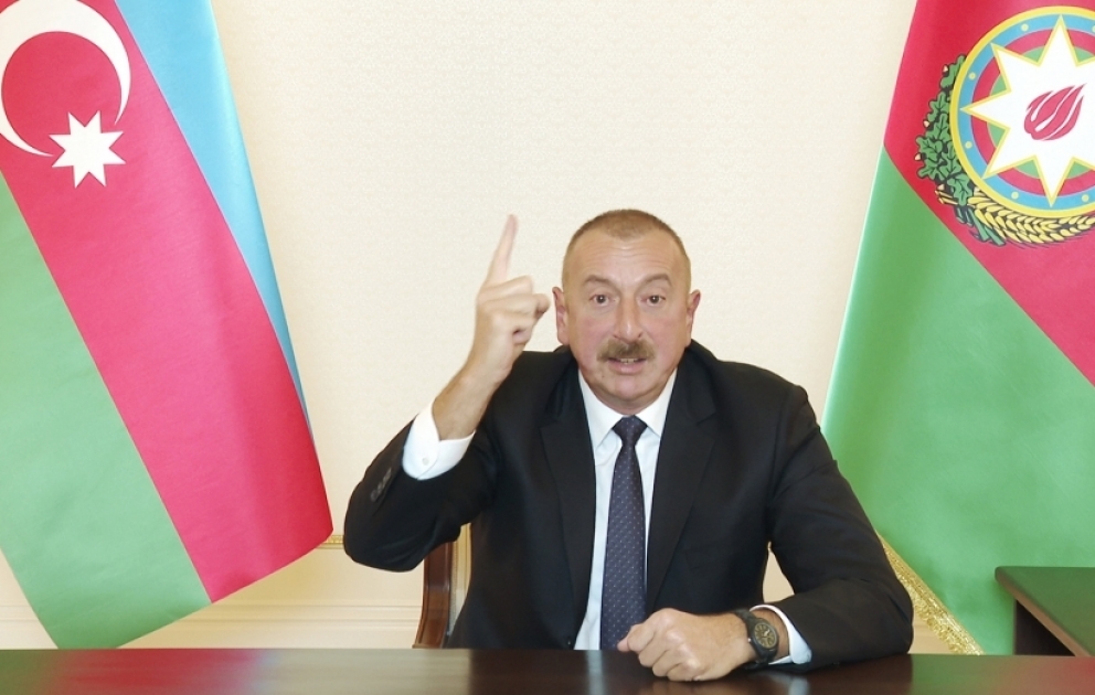 Prezident İlham Əliyev: Azərbaycanın ərazi bütövlüyü bərpa edilməlidir və biz haqq yolundayıq