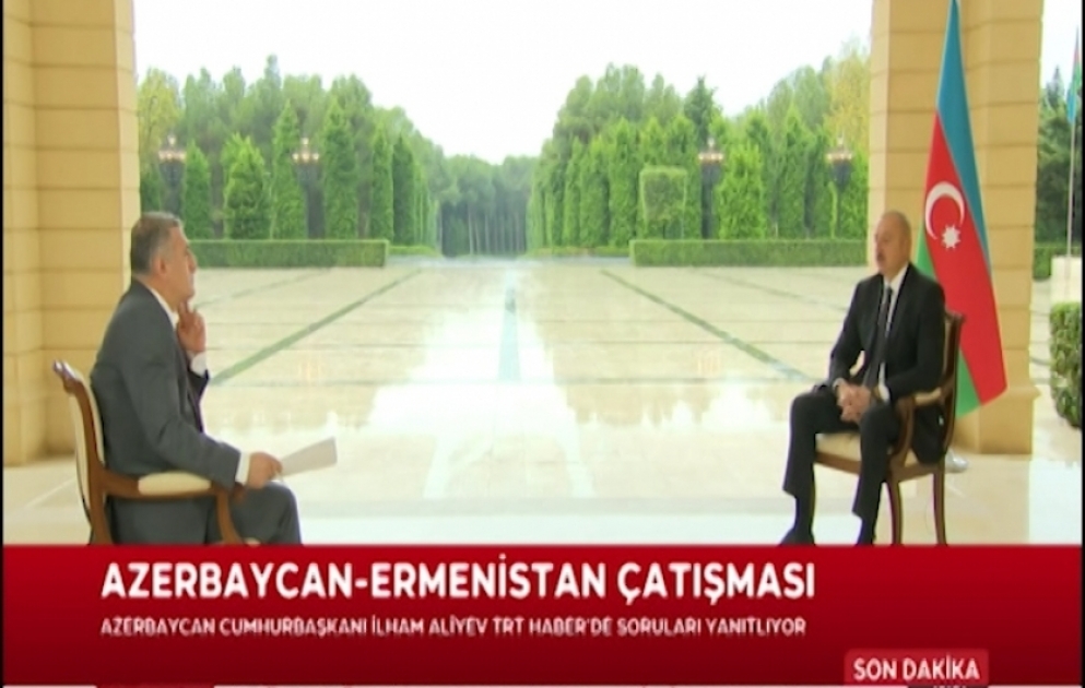 Azərbaycan Prezidenti “TRT Haber” telekanalına müsahibəsində atəşkəsin şərtlərini açıqlayıb