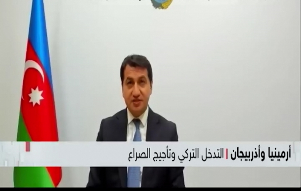 Hikmət Hacıyev “Sky News Arabia” televiziya kanalına müsahibə verib