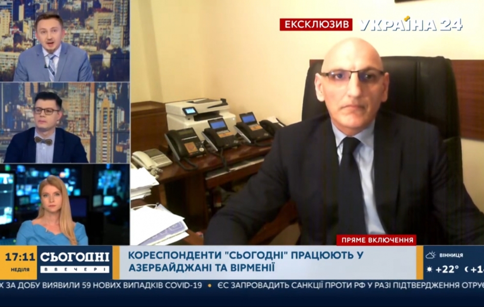 “Ukraina-24” telekanalının tamaşaçıları növbəti dəfə Ermənistanın hərbi təxribatları barədə məlumatlandırılıb