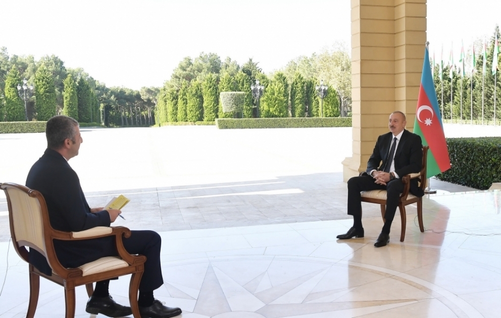 Präsident Ilham Aliyev gibt CNN-Türk Interview