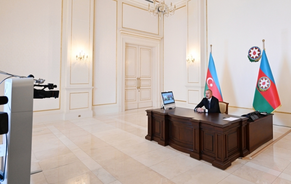 Präsident Ilham Aliyev gibt Euronews Interview