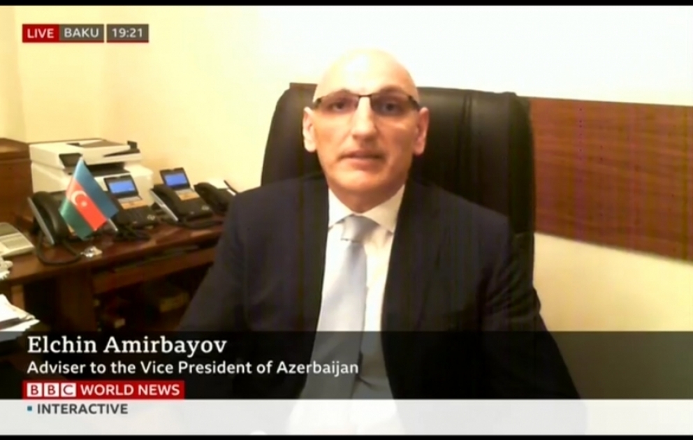 Azərbaycanın Birinci vitse-prezidentinin köməkçisi “BBC World” telekanalının birbaşa efirində Dağlıq Qarabağ münaqişəsi ilə bağlı suallara cavab verib