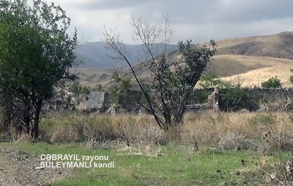 Cəbrayıl rayonunun işğaldan azad olunan Süleymanlı kəndinin videogörüntüsü