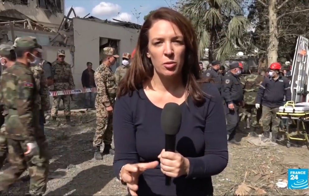 “France 24” kanalı Gəncənin Ermənistan tərəfindən raket atəşinə tutulması ilə bağlı reportaj yayımlayıb