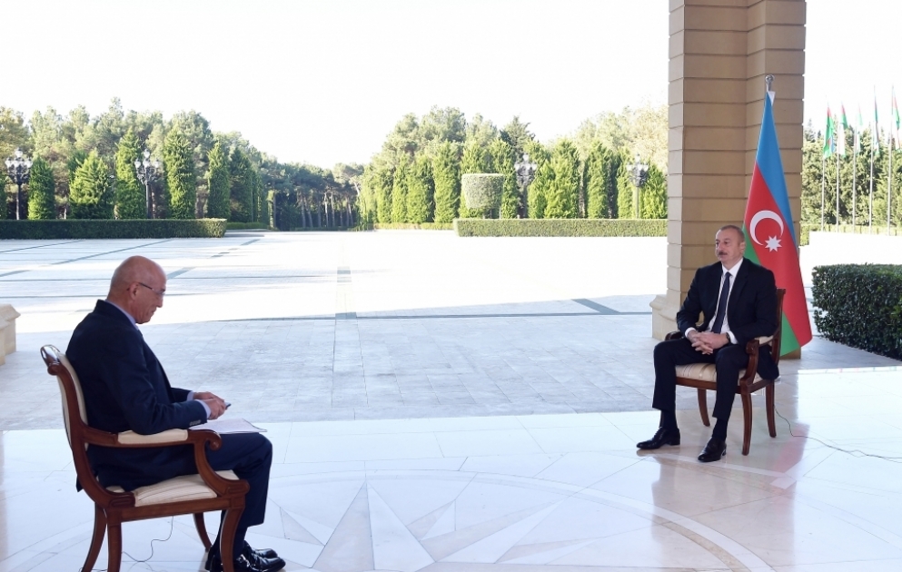 President Ilham Aliyev was interviewed by Turkish NTV TV channel