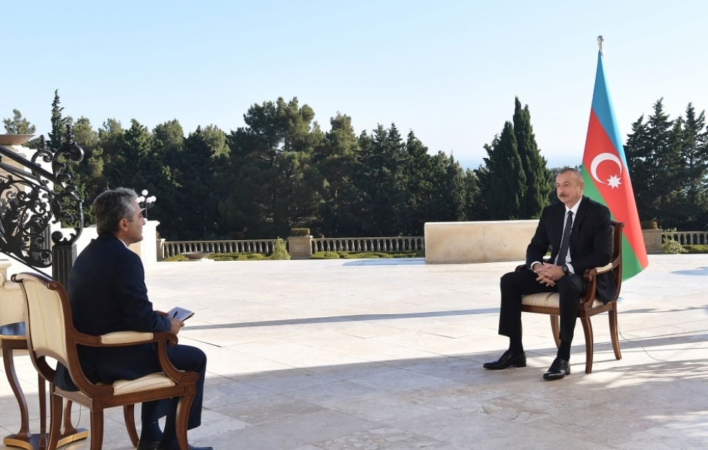 Prezident İlham Əliyev Türkiyənin “A Haber” televiziya kanalına müsahibə verib