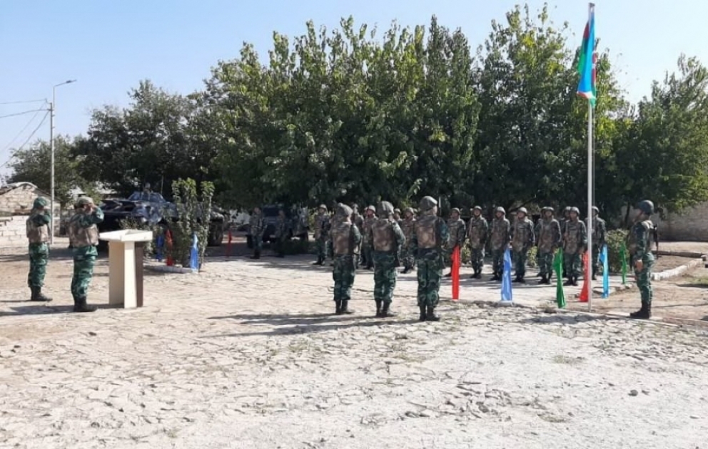 İşğaldan azad olunan sərhəd zastavalarımız üzərində dövlət bayrağımız ucaldılıb
