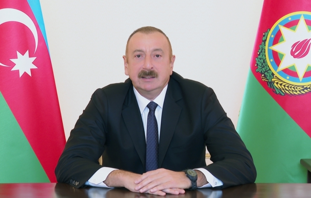 Prezident İlham Əliyev: Bu gün Füzuli şəhəri və rayonun bir neçə kəndi işğalçılardan azad edilib