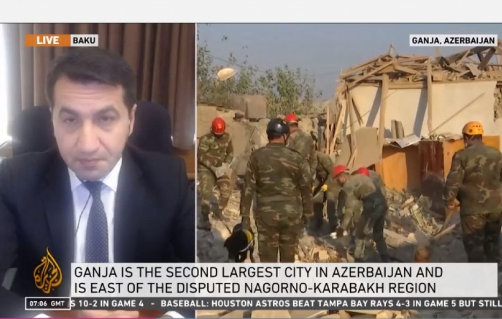 Assistant to President of Azerbaijan highlights Armenia’s provocations on Al Jazeera TV channel