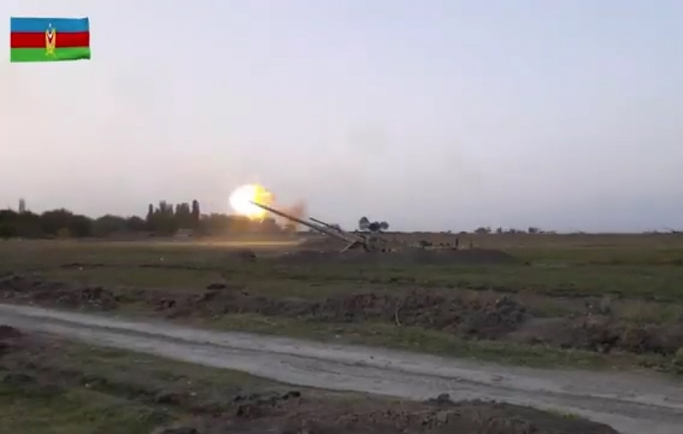 Artillery strikes at the night and day time