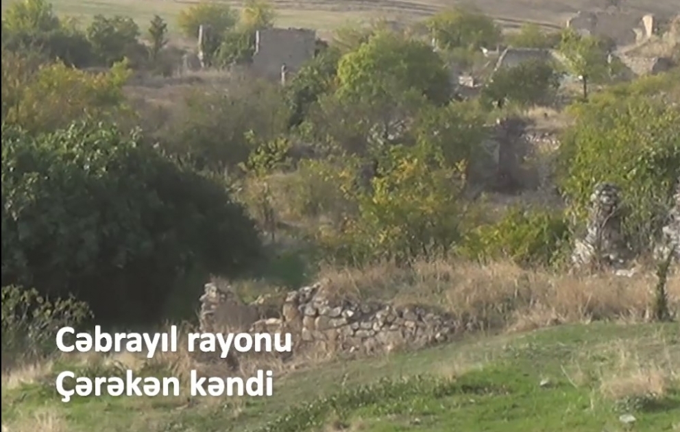 Liberated from the occupation the Chereken village of the Jabrayil region