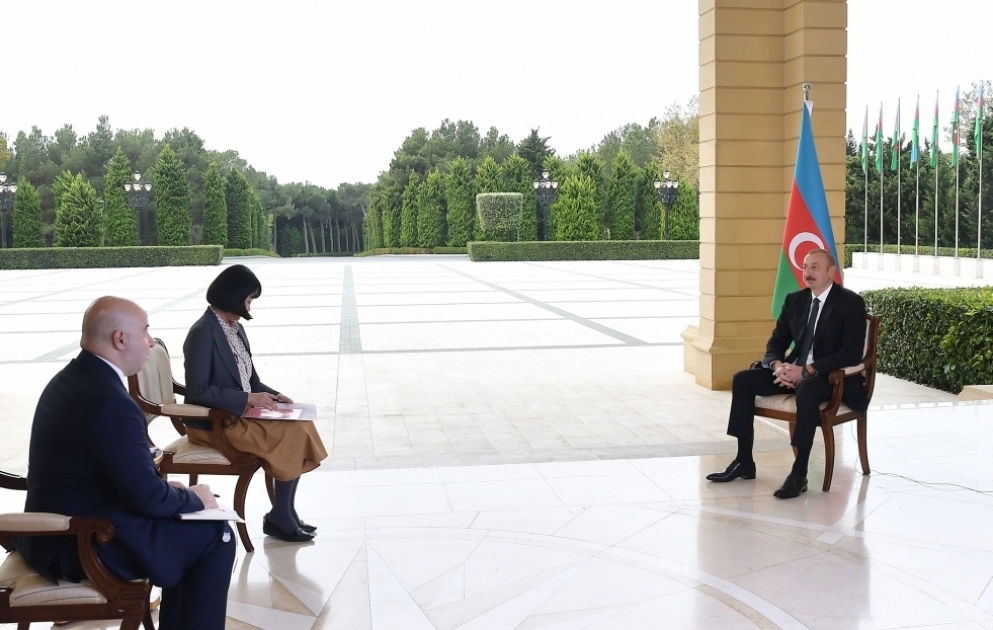 President Ilham Aliyev was interviewed by Japan’s Nikkei newspaper