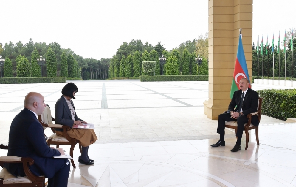 Le président Ilham Aliyev accorde une interview au journal Nikkei