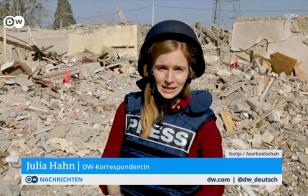 Almaniyanın “Deutsche Welle” telekanalında Ermənistanın Gəncəyə raket hücumu barədə reportaj yayımlanıb