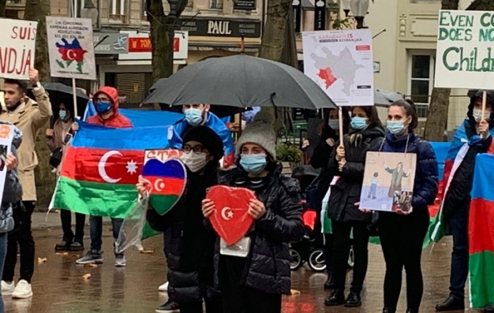 Lüksemburqda Azərbaycan əsgərinə dəstək aksiyası keçirilib