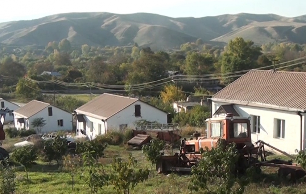 The liberated from occupation Khanlig village of the Gubadli region