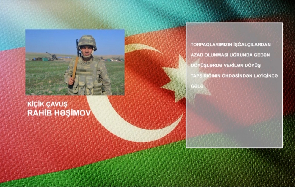 Düşmənin hərbi texnikalarını məhv edən qəhrəman əsgərmiz