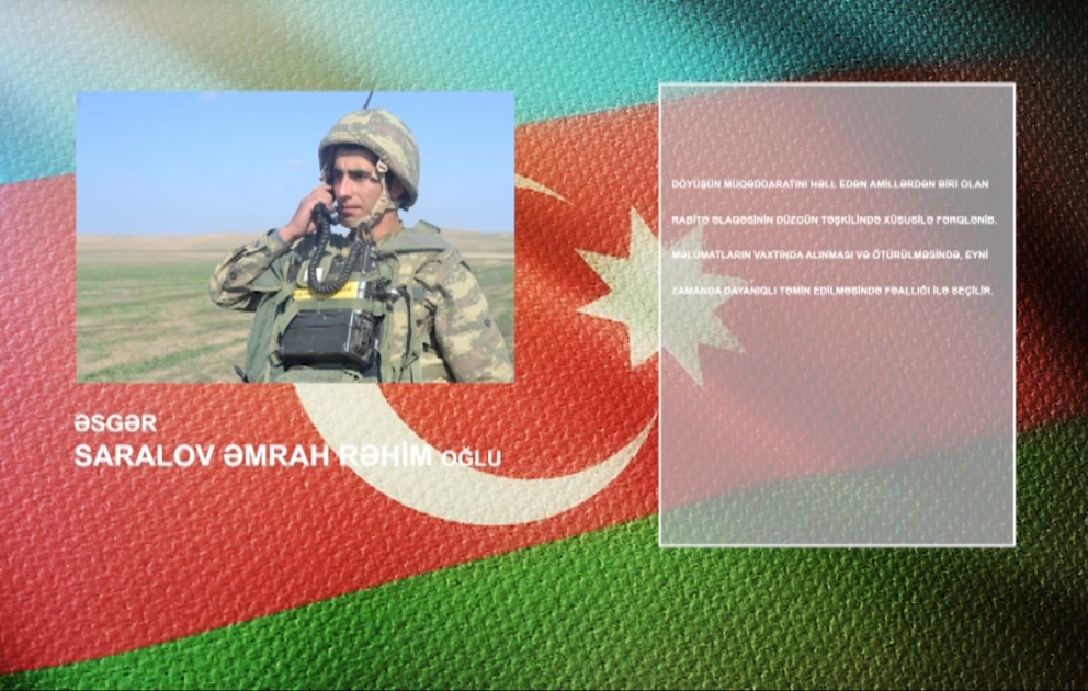 Döyüşlərdə əldə olunan olunan qələbələrimizdə müstəsna yeri olan rabitəçimiz