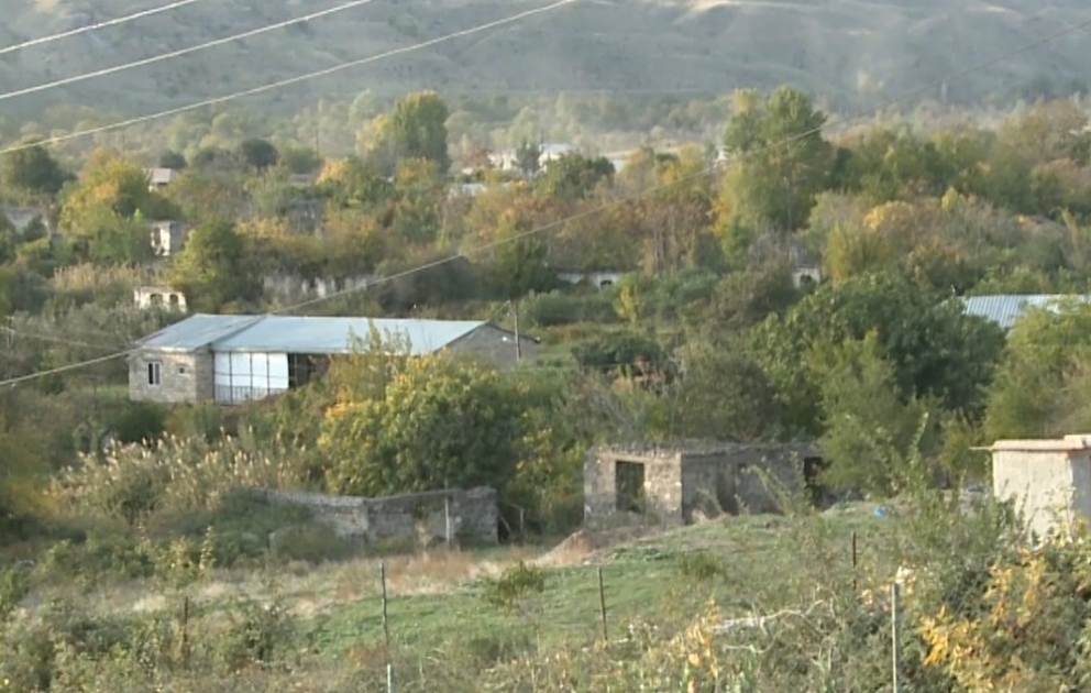 Video footage of liberated from the occupation Giyasli and Sariyatag villages of Gubadli region