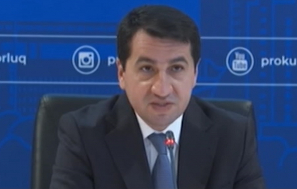 Hikmət Hacıyev: Ermənistan bu gün hərbi təcavüz həyata keçirən tərəf kimi bütün cinayətlərə görə birbaşa məsuliyyət daşıyır