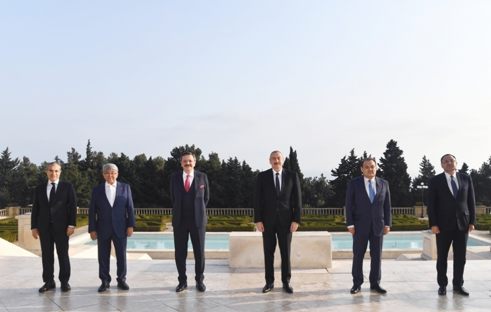 President Ilham Aliyev received Secretary General of Cooperation Council of Turkic-Speaking States, President of Union of Chambers and Commodity Exchanges of Turkey and President of Kyrgyz Chamber of Commerce and Industry
