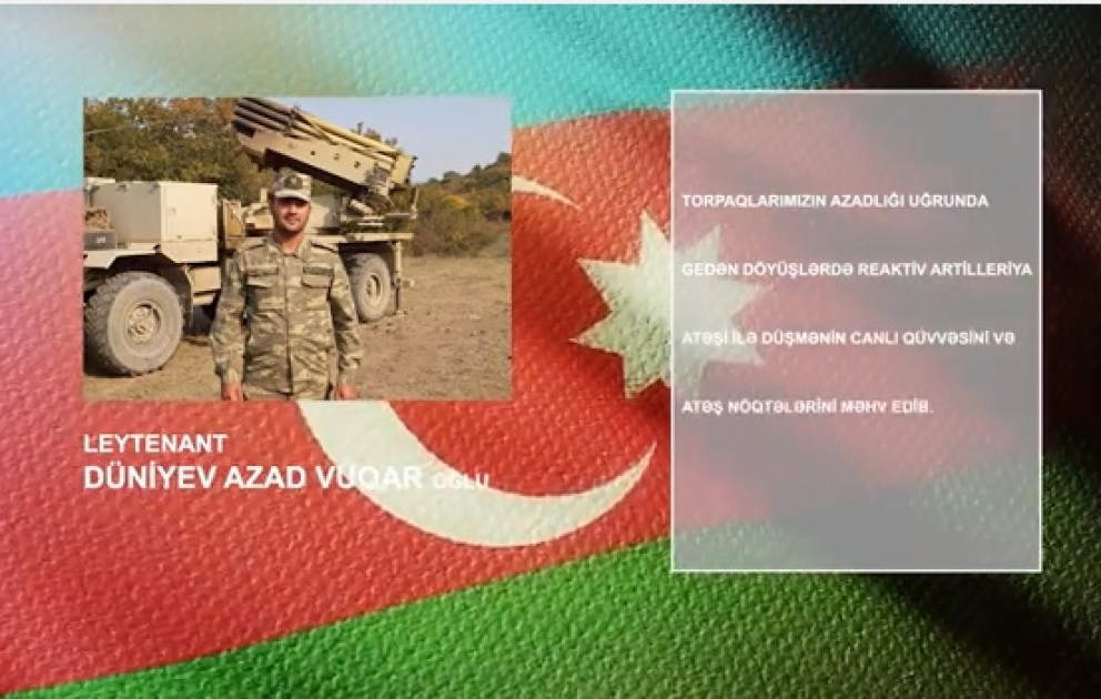 Düşmənə böyük itkilər verən zabitimiz