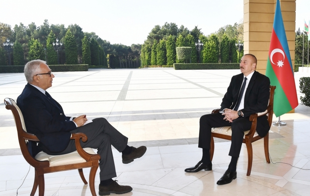 President Ilham Aliyev was interviewed by Italian La Repubblica newspaper