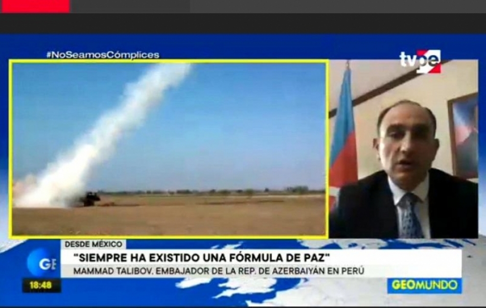 Peru dövlət televiziya kanalının aparıcısı: “Azərbaycan ərazilərinin işğalı qəbuledilməzdir”