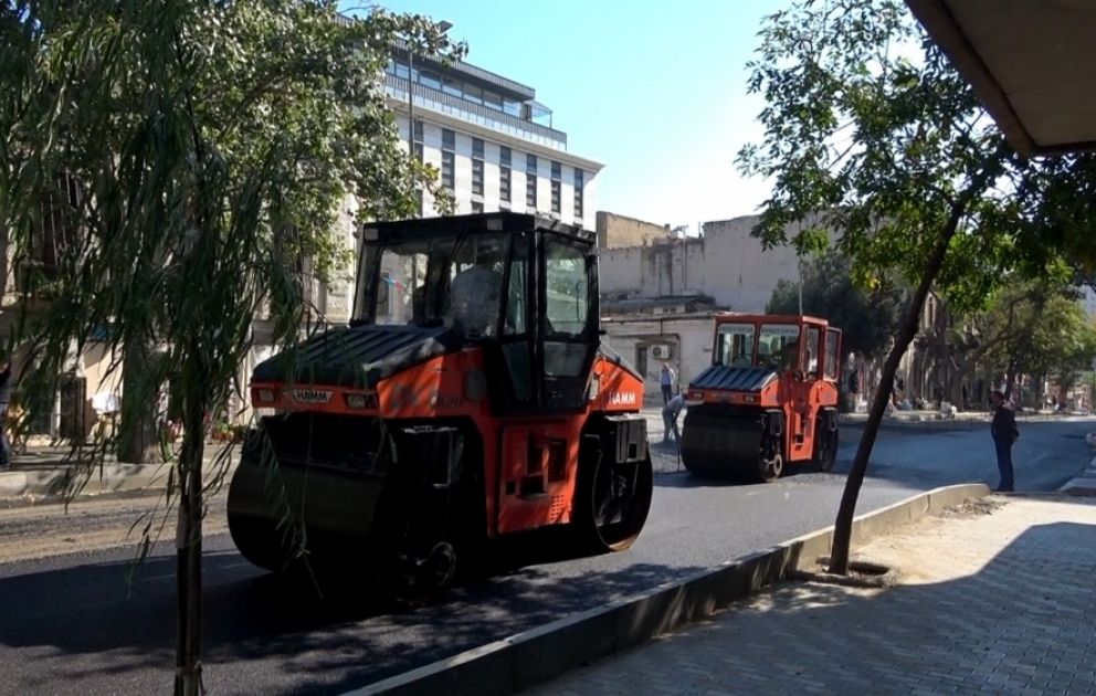 Paytaxtın Mirəli Qaşqay küçəsi təmir edilir