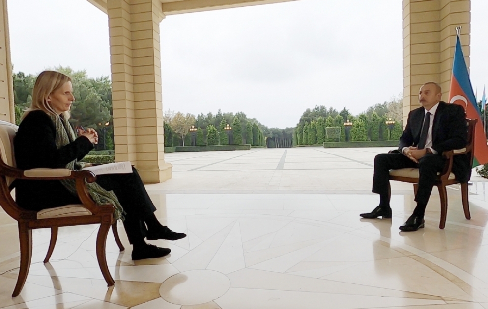 Präsident Ilham Aliyev gibt BBC News Interview