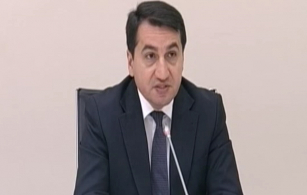 Hikmət Hacıyev: Ermənistan silahlı qüvvələrinin atəşi nəticəsində Azərbaycanın mülki infrastrukturuna külli miqdarda ziyan dəyib