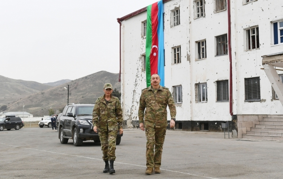 Präsident Ilham Aliyev und First Lady Mehriban Aliyeva besuchen aus Okkupation befreite Regionen Füsuli und Jabrayil