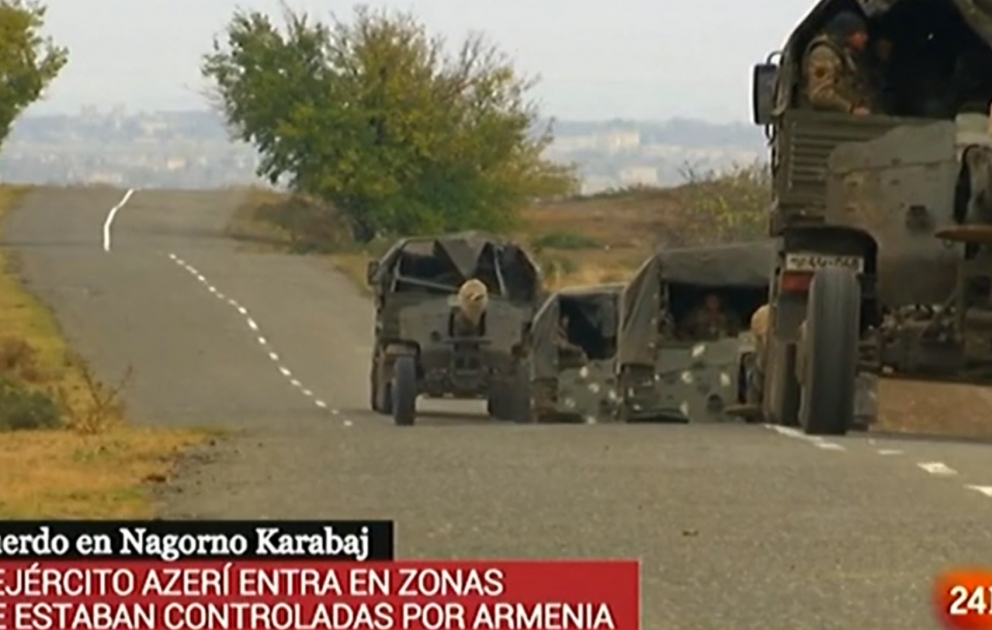İspaniyanın Dövlət Televiziyasında Ağdamın işğaldan azad olunması ilə bağlı süjet yayımlanıb