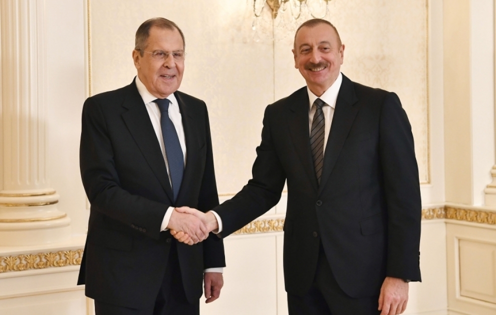 Prezident İlham Əliyev Rusiyanın xarici işlər naziri Sergey Lavrovu qəbul edib