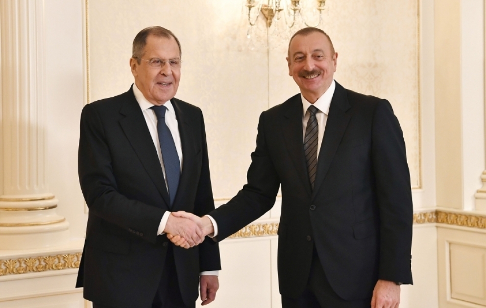 Le président Ilham Aliyev reçoit le ministre russe des Affaires étrangères Sergueï Lavrov