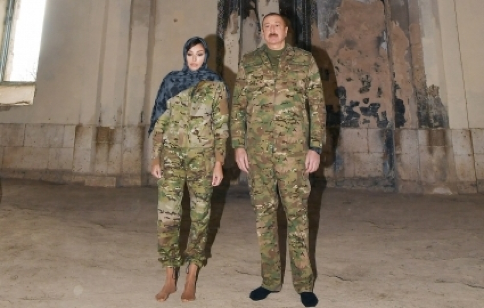 Prezident İlham Əliyev və birinci xanım Mehriban Əliyeva işğaldan azad edilmiş Ağdam şəhərində olublar