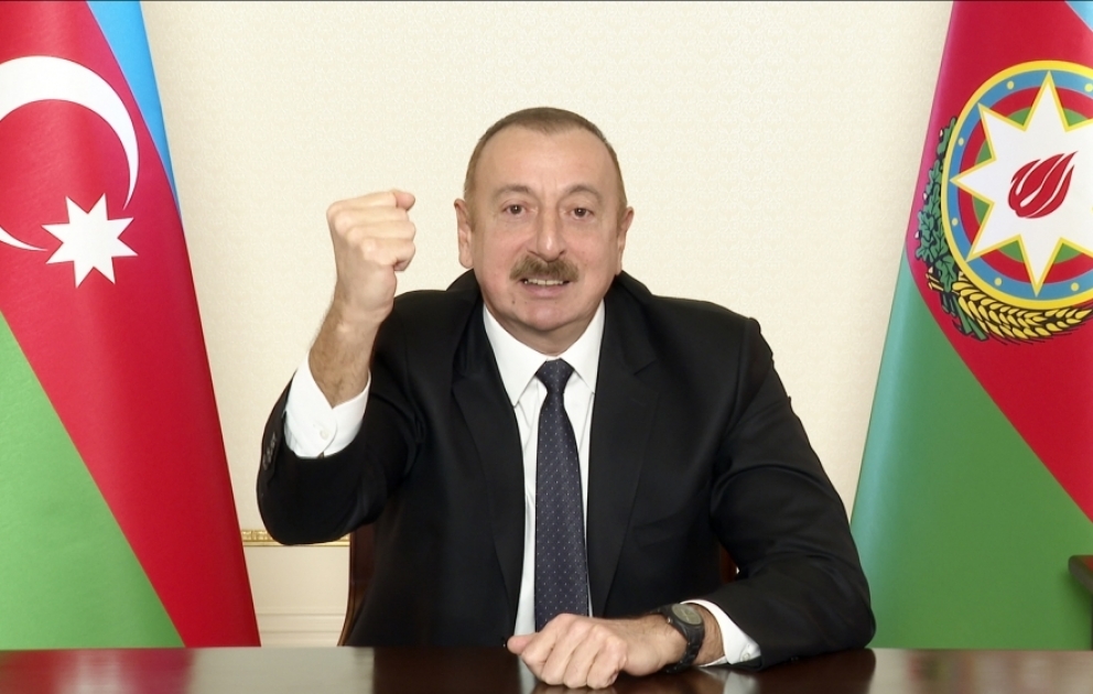 President Ilham Aliyev congratulates Azerbaijani people on liberation of Lachin from occupation