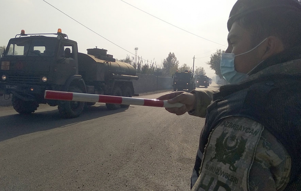 The other logistic support assets brought for the peacekeeping contingent were delivered to the destination point