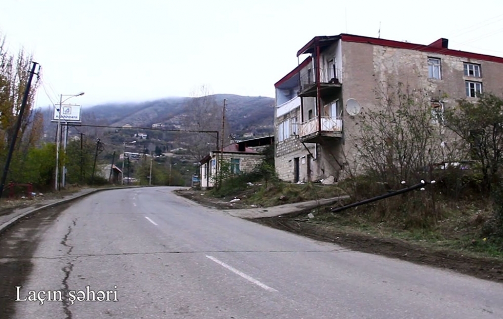 Laçın şəhərinin videogörüntüləri