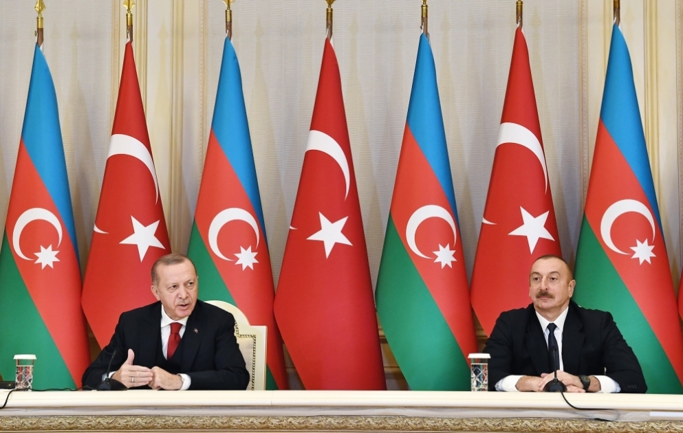 Azerbaijani, Turkish presidents made press statements