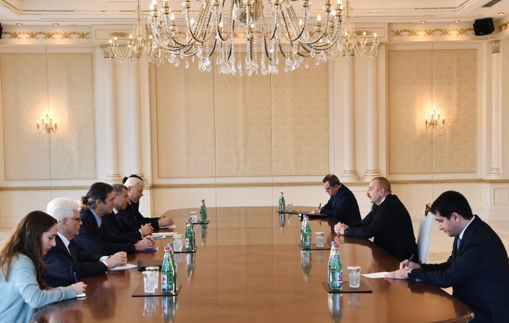 Prezident İlham Əliyev ATƏT-in Minsk qrupunun Fransadan və ABŞ-dan olan həmsədrlərini qəbul edib