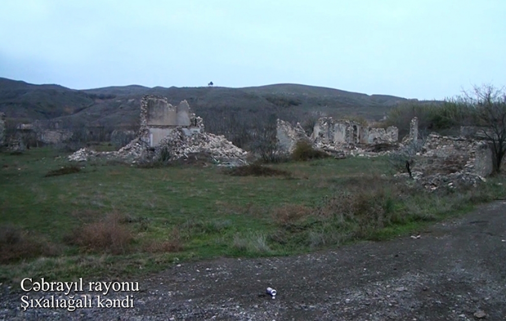 Cəbrayıl rayonunun Şıxalıağalı kəndindən videogörüntülər