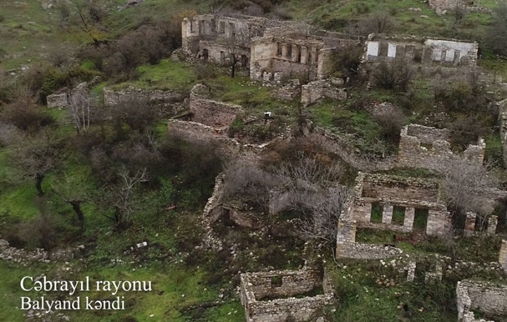 Cəbrayıl rayonunun Balyand kəndindən videogörüntülər
