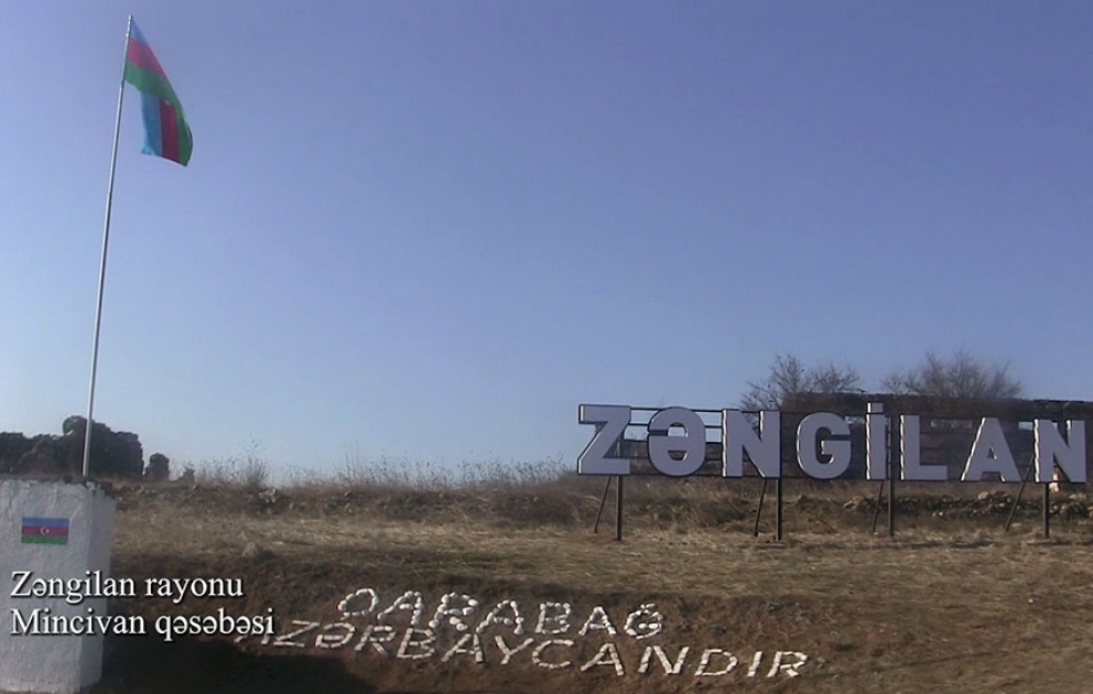 Zəngilan rayonunun Mincivan qəsəbəsindən videogörüntülər