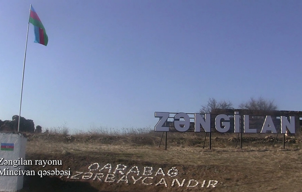 Video footage of the Minjivan settlement of Zangilan region
