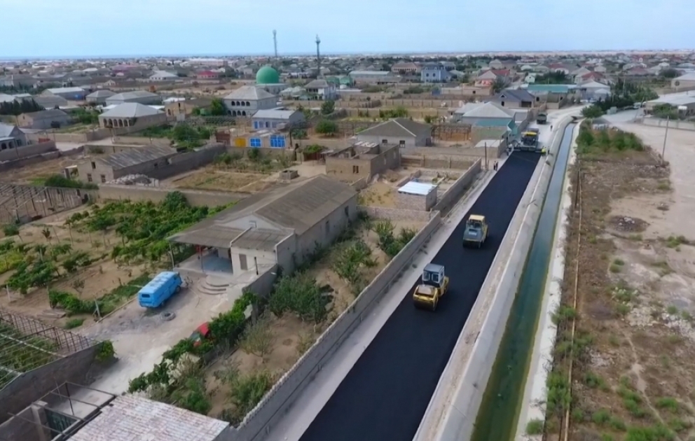 Xəzər rayonunda uzunluğu 52,4 kilometr olan küçə və yollarda təmir işləri yekunlaşır