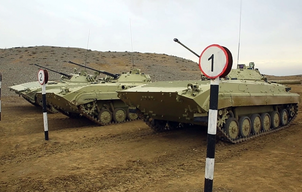 Units of the Azerbaijan Army conduct combat training classes