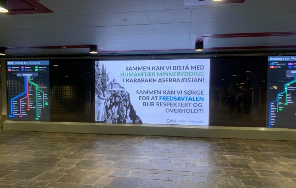 Oslonun mərkəzində Qarabağ həqiqətləri barədə məlumat verən 200 bilbord quraşdırılıb